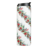 Rustic Watercolor Border Thermosbeker (Gedraaid links)