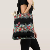 Rustic Watercolor Border Tote Bag (Dichtbij)