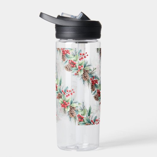 Rustic Watercolor Border Waterfles (Rechts)