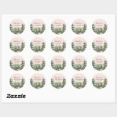 Rustic Watercolor Bos & Berg Dank je wel Ronde Sticker (Vel)