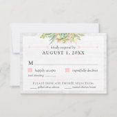 Rustic Watercolor Cactus Bruiloft RSVP Kaart (Voorkant)