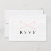 Rustic Watercolor Cactus Bruiloft RSVP Kaart (Achterkant)