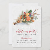 Rustic Watercolor Christmas Botanical Arrangement  Kaart (Voorkant)