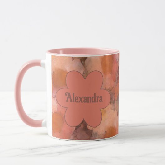 Rustic Watercolor Daisy Floral Pattern Mok (Links)