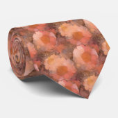 Rustic Watercolor Daisy Floral Pattern Stropdas (Opgerold)