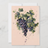Rustic Watercolor Elegant Vineyard Wedding Kaart (Achterkant)
