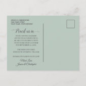 Rustic Watercolor Eucalyptus Greenery Wedding Aankondigingskaart (Achterkant)