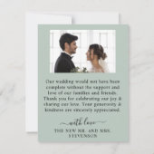 Rustic Watercolor Eucalyptus Greenery Wedding Bedankkaart (Achterkant)