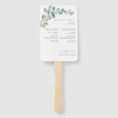 Rustic Watercolor Eucalyptus Greenery Wedding Handwaaier (Achterkant)