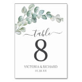 Rustic Watercolor Eucalyptus Greenery Wedding Kaart (Voorkant)
