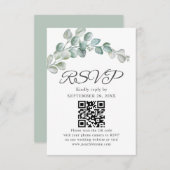 Rustic Watercolor Eucalyptus Greenery Wedding RSVP Kaartje (Voorkant / Achterkant)