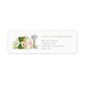 Rustic Watercolor Floral Books Etiket (Voorkant)