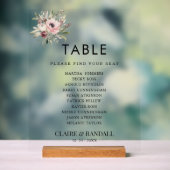 rustic watercolor floral bouquet acryl bord (Neutraal)