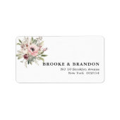 rustic watercolor floral bouquet etiket (Voorkant)