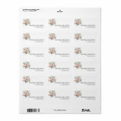 rustic watercolor floral bouquet etiket (Full Sheet)