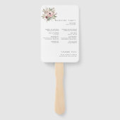 rustic watercolor floral bouquet handwaaier (Achterkant)