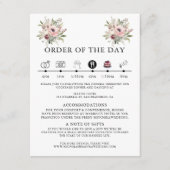 rustic watercolor floral bouquet informatiekaartje (Voorkant)