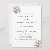 rustic watercolor floral bouquet kaart (Voorkant)