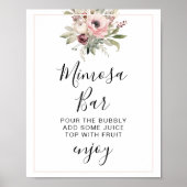 rustic watercolor floral bouquet poster (Voorkant)