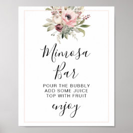 rustic watercolor floral bouquet poster