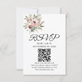 rustic watercolor floral bouquet RSVP kaartje (Voorkant)