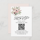 rustic watercolor floral bouquet RSVP kaartje (Voorkant / Achterkant)