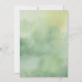 Rustic Watercolor Forest Evergreen Save the Date (Achterkant)