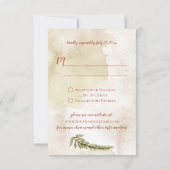 Rustic Watercolor Herfst Bloemen RSVP Kaartje (Achterkant)