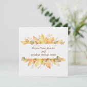 Rustic Watercolor Herfstbladeren Vierkant | Kaart (Staand voorkant)