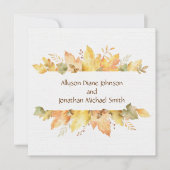 Rustic Watercolor Herfstbladeren Vierkant | Kaart (Voorkant)