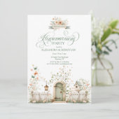 Rustic Watercolor Housewarming Party Invitation Kaart (Staand voorkant)