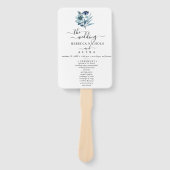 rustic watercolor illustration blue floral bouquet handwaaier (Voorkant)