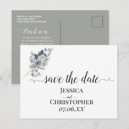 rustic watercolor illustration floral arrangement aankondigingskaart