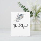 rustic watercolor illustration floral arrangement bedankkaart (Staand voorkant)