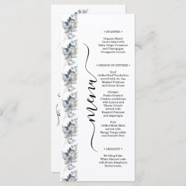 rustic watercolor illustration floral arrangement menu
