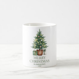 Rustic Watercolor Kerstboom Niet-Foto Koffiemok