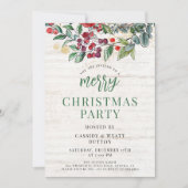 Rustic Watercolor Kerstfeest Kaart (Voorkant)