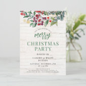 Rustic Watercolor Kerstfeest Kaart (Staand voorkant)