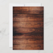 Rustic watercolor leaves monogram Bridal Shower Kaart (Achterkant)