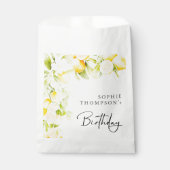 Rustic watercolor lemons birthday bedankzakje (Voorkant)