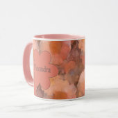 Rustic Watercolor Madelbloem Bloemmotief Mok (Voorkant links)