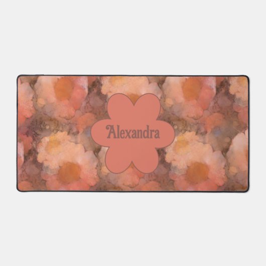 Rustic Watercolor Madeliefjes Bloemmotief Bureaumat (Voorkant)