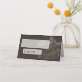 Rustic Watercolor Mountain Landscape Wedding Plaatskaartje (Achterkant)