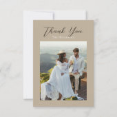 Rustic Watercolor Mountain Wedding Thank You Card Bedankkaart (Voorkant)