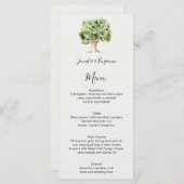 Rustic Watercolor Oak Tree | Menu (Voorkant / Achterkant)