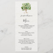 Rustic Watercolor Oak Tree | Menu (Voorkant)