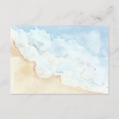 Rustic Watercolor Ocean Sea Summer Beach Wedding Informatiekaartje (Achterkant)