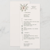 Rustic Watercolor Pompoen Eucalyptus Herfst Bruilo Menu (Voorkant / Achterkant)