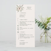 Rustic Watercolor Pompoen Eucalyptus Herfst Bruilo Menu (Staand voorkant)
