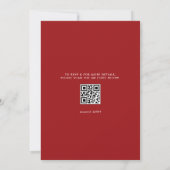 Rustic Watercolor Rode Schuur Baby Brunch QR Code Kaart (Achterkant)